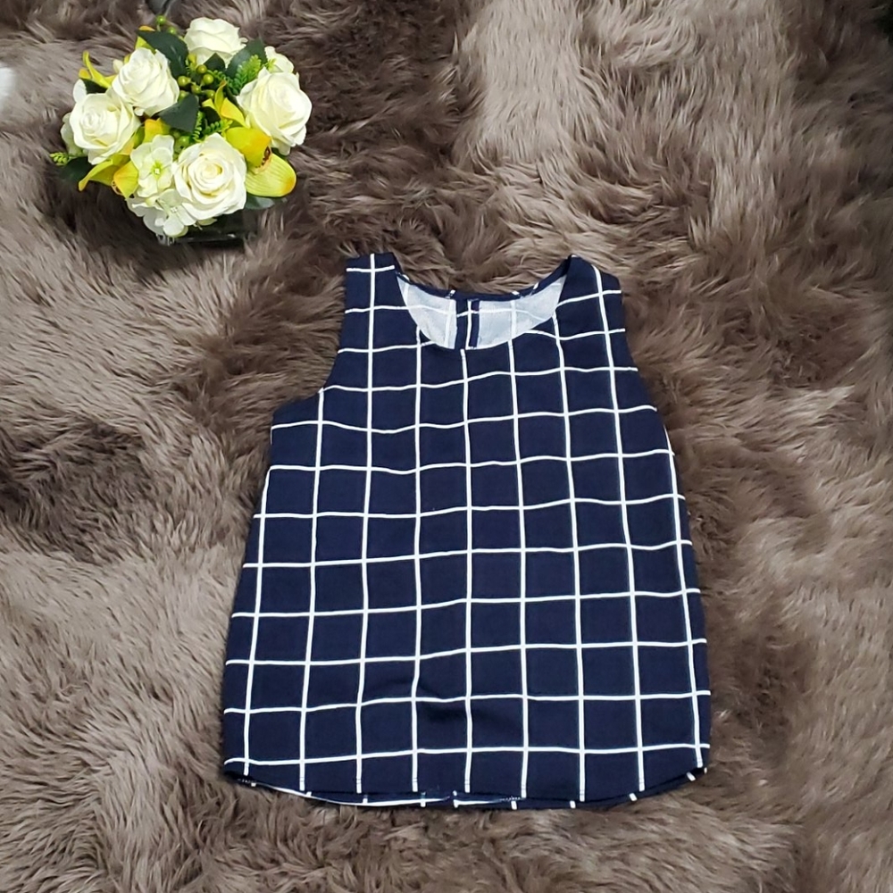 Navy Blue Sleeveless Top